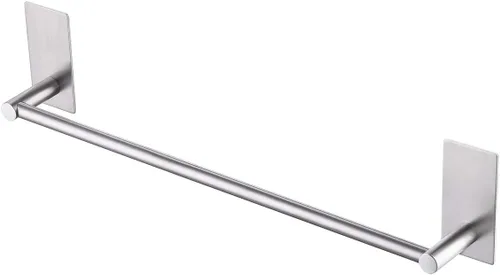 Miniatura 16 de KES Toallero de baño autoadhesivo de 24 pulgadas, no requiere taladro, para colgar toallas de baño, soporte para toallas de baño, acero inoxidable