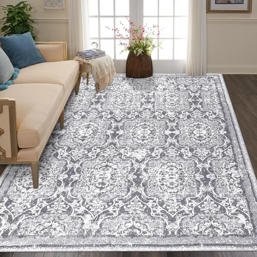 Miniatura 11 de Vaukki - Alfombra de pasillo, suave y peluda, alfombra antideslizante lavable, para lavandería, cocina, granja, baño, entrada y dormitorio