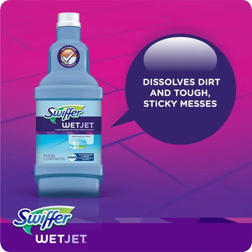 Miniatura 7 de Swiffer FBA_23679CT WetJet Solución Multi Propósito 42.31.25 oz/litros, Multicolor, Aroma Fresco de Ventana Abierta, 42.2 Fl Oz