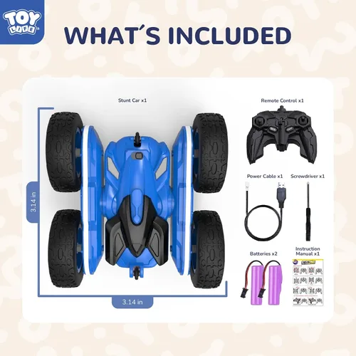 Miniatura 6 de TOY Life Coche de control remoto para niños, 2.4G HZ, auto de acrobacias a control remoto, juguetes de control remoto para niños y niñas, auto