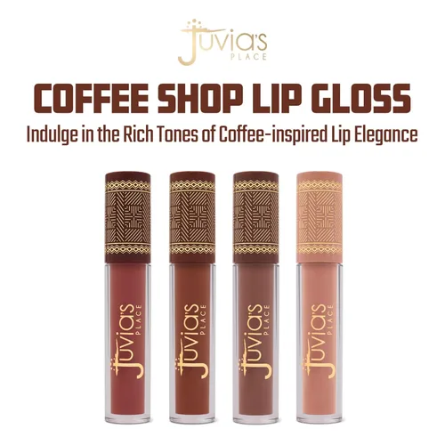 Miniatura 2 de Juvia's Place Coffee Shop Brillo de labios – Caramelo salado – Brillo de labios hidratante de mantequilla para mujeres, brillo duradero, acabado