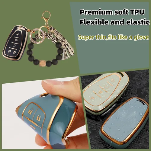 Miniatura 6 de Funda Inteligente para Llavero con Estuche y Soporte de Pulsera con Llavero para Chevy Chevrolet Equinox Malibu Cruze Tahoe Camaro Traverse Blazer