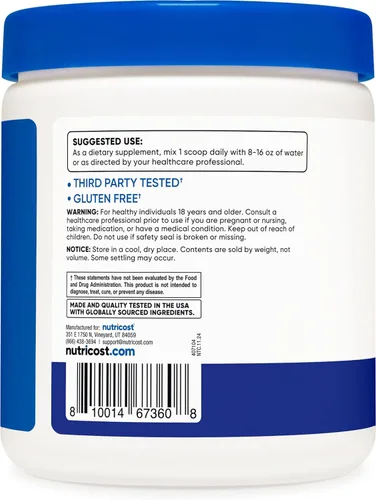 Miniatura 4 de Nutricost EAA Polvo 30 porciones (frambuesa azul) - Aminoácidos esenciales - Sin OMG, sin gluten, apto para vegetarianos