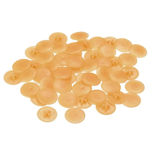 Miniatura 6 de uxcell Cubiertas de tapa de rosca, 80 piezas de 0.657 x 0.169 in de plástico para tornillos de rosca Phillips Cam Tornillo autorroscante, marrón café