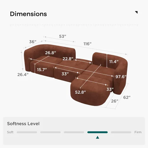 Miniatura 2 de Acanva - Sofá de terciopelo de lujo moderno con respaldo curvo estrecho, sofá cómodo de estilo minimalista para sala de estar y apartamento