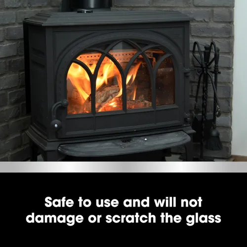 Miniatura 6 de Furniture Clinic Limpiador de Cristal y Metal para Estufa - Para Puertas de Vidrio de Quemador de Troncos y Chimenea - Elimina Hollín, Suciedad
