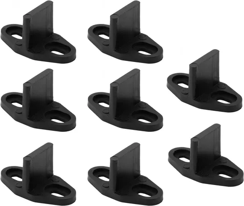 Miniatura 9 de Paquete de 2 guías de suelo negras para puertas correderas de granero, guías en forma de T, guías de riel inferior montadas en el suelo, guías