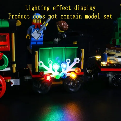 Miniatura 8 de GEAMENT Kit de luces LED compatible con Lego Winter Holiday Train - Juego de iluminación para el modelo de construcción Creator 10254