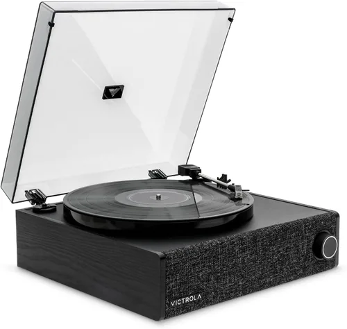 Victrola Eastwood LP - Reproductor de discos Bluetooth - Tocadiscos de 3 velocidades, cartucho Audio Technica AT-3600L MM, salida Bluetooth Vinyl