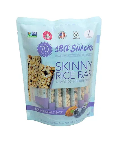 Miniatura 2 de 180 Snacks Barra de arroz delgada con sal del Himalaya 2, paquete variado de 14 barras en total