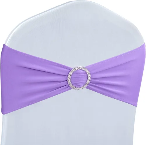 Babenest Bandas de elastano para silla, 50 unidades, bandas elásticas de alta calidad con hebilla deslizante, lazos elásticos universales para Morado