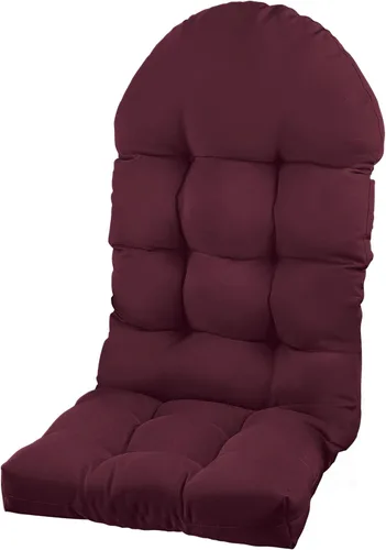 Miniatura 14 de Cojín para silla Adirondack, cojín para silla mecedora 44x19.4x4 pulgadas, cojines de respaldo alto para patio de arriba y abajo con lazos