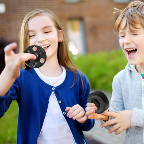 Miniatura 6 de Juguete giratorio deformable para niños y adultos, dispositivo de mano de metal para aliviar el estrés, suministros de regalo de fiesta
