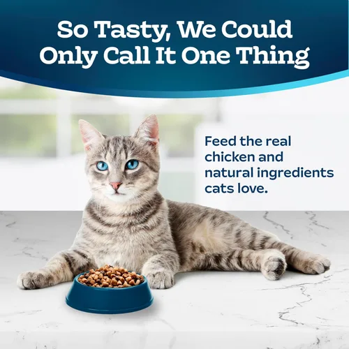 Miniatura 3 de Blue Buffalo Tastefuls alimento seco para gatos adultos con cuidado del pelo de bola, hecho en Estados Unidos con ingredientes naturales, receta
