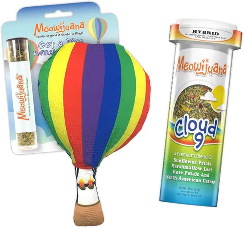 Miniatura 11 de Meowijuana Paquete Blue Blob Consigue un juguete de Bob azul recargable tonto y mezcla de hierba gatera Whisker Tickler Promueve el juego