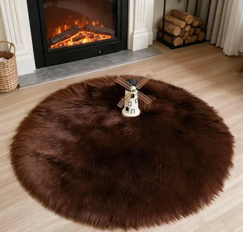 Miniatura 53 de Alfombra de piel sintética de 2 x 6 pies, color beige, lavable a máquina, súper suave, esponjosa, alfombra de piel de oveja mullida para dormitorio