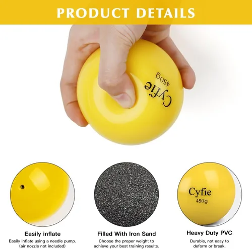 Miniatura 4 de Cyfie Heavy Weighted Baseball/Softball for Hitting, Heavy Balls for Hitting, Batting Training, Pitching Practice and Throwing(6 Pack)