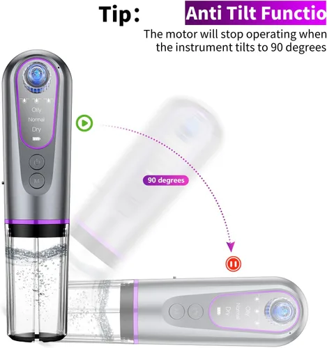 Miniatura 7 de Removedor de puntos negros, aspirador de poros de succión hidráulica, limpiador de poros hidratante, extractor de espinillas con cable de carga USB