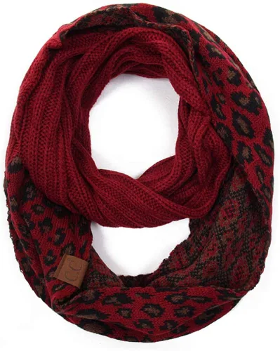 Miniatura 5 de ScarvesMe Juego de 3 bufandas y guantes de leopardo para mujer