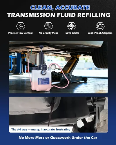 Miniatura 2 de Bomba de transferencia de fluidos de transmisión de 3L con 12 adaptadores ATF, bomba de presión de fluido automotriz para rellenar transmisión