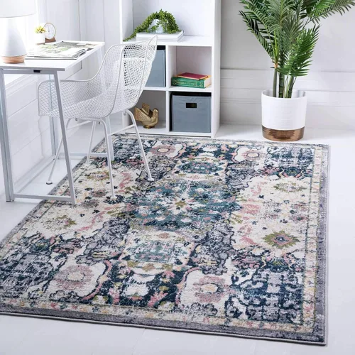Miniatura 18 de Unique Loom Sumter Collection - Alfombra Aiken (2 x 6 pies, color rosa y azul)