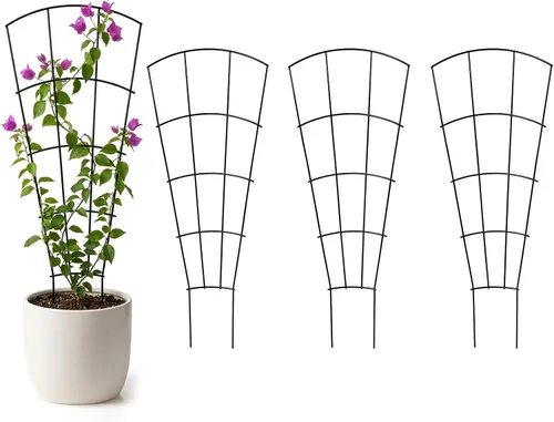 Miniatura 11 de Thealyn Paquete de 4 enrejados de plantas de interior de 23 pulgadas para plantas en macetas que trepan, enrejado de metal al aire libre, plantas