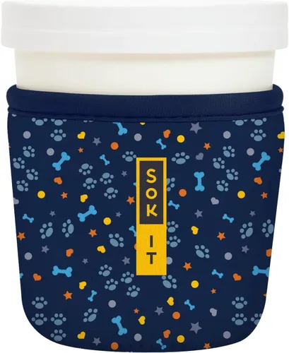 Miniatura 122 de Sok It IceCreamSok - Funda de neopreno aislada (flores abstractas, pintas de helado cónicas)