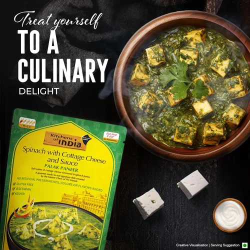 Miniatura 5 de Kitchens Of India Ready To Eat Palak Paneer, espinacas y queso cottage, cajas de 10 onzas (paquete de 6)