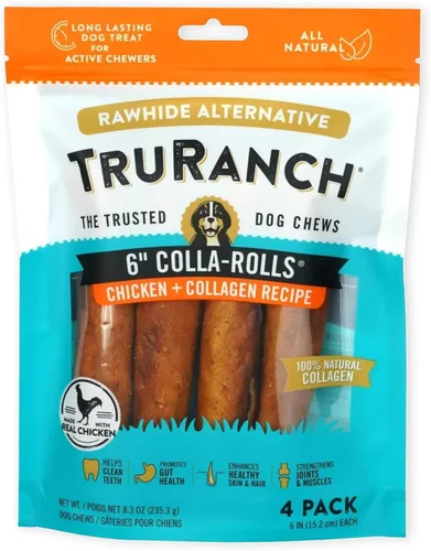 Miniatura 13 de TRURANCH Rollos de colágeno – Rollos de colágeno de 6 pulgadas para perros – Apoyo saludable para las articulaciones de larga duración – Alternativa