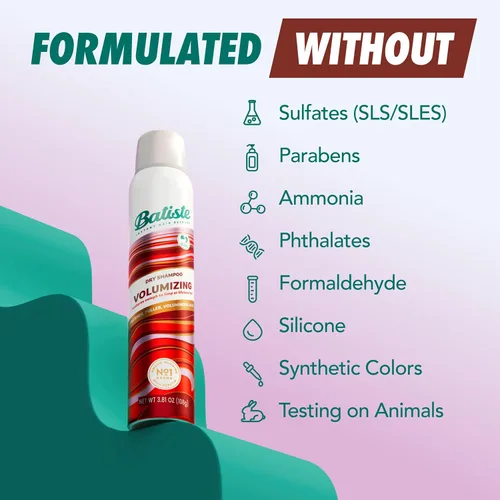 Miniatura 3 de Batiste Champú seco, voluminizador, refresca el cabello y absorbe el aceite entre lavados, champú sin agua para mayor textura y cuerpo del cabello