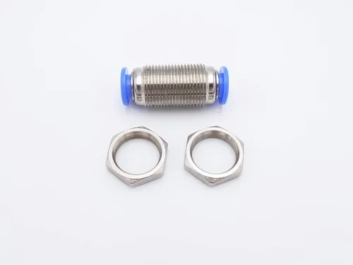 Miniatura 4 de Empuje para conectar, tubo de 1/4 "OD, conector bidireccional de unión de mamparo de aire neumático de agua (paquete de 4)
