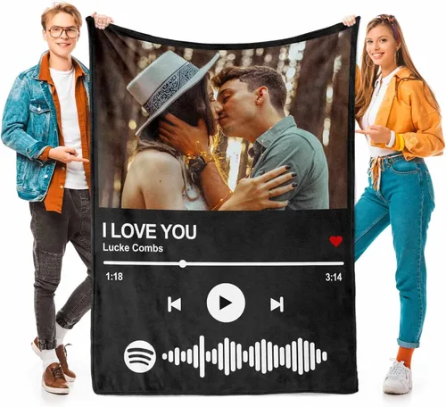 Miniatura 22 de Printwoo Mantas personalizadas con foto, manta de fotos personalizada, mantas personalizadas con imagen, regalos personalizados para mujeres