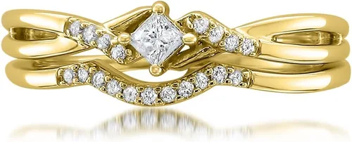 Miniatura 3 de La4ve Diamonds 15 Carat Diamond, 10K Yellow Gold Engagement Bridal Set (H-I,I1-12)Jewelry For WomenGift Box Included