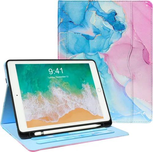 Miniatura 17 de Zonefoker Fundas para iPad de 6ª generación 2018/2017, iPad Air 2 2014, iPad Air 2013, iPad Pro 9.7 pulgadas 2016 con soporte para lápices, funda