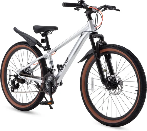 Miniatura 15 de RoyalBaby Bicicleta de montaña para niños y niñas, bicicleta ultraligera de aluminio con ruedas de 20 a 26 pulgadas para niños de 6 a 14 años