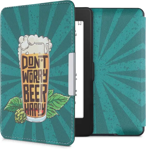 Miniatura 18 de kwmobile Funda compatible con Amazon Kindle PaperWhite - Funda para lector electrónico - Azul pez pequeño/azul claro/blanco