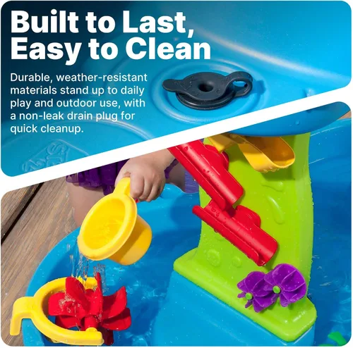 Miniatura 7 de Step2 Parque infantil con estanque de baño Splash Pond, juego sensorial de agua y arena para niños, juguetes de verano al aire libre, 13 piezas