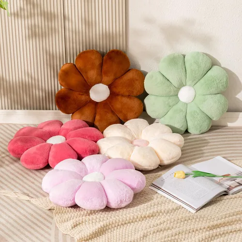 Miniatura 5 de FIONOUT Almohada de flores, almohadas negras de 17.7 pulgadas, almohadas decorativas negras, almohada de flores, cojines de piso de flores para Negro
