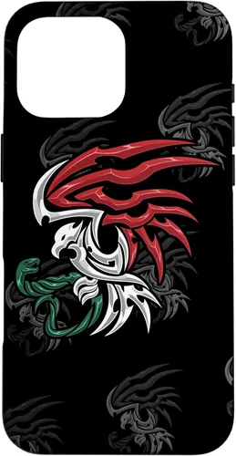 Miniatura 18 de iPhone 13 Bandera de México - Funda estilo tribal del escudo de armas mexicano