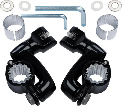 Miniatura 5 de TCT-MOTORPARTS Soportes de clavijas de pie de barra de carretera negro para Harley Touring 22/25/32/1.378 in