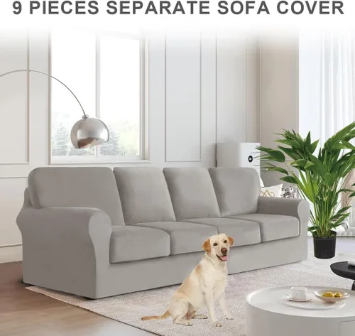 Miniatura 108 de Funda para Sofá de Terciopelo, Fundas Elásticas para Sofá para Funda Principal Separada/Respaldos y Cojines de Asiento, Funda para Sofá, para Fundas
