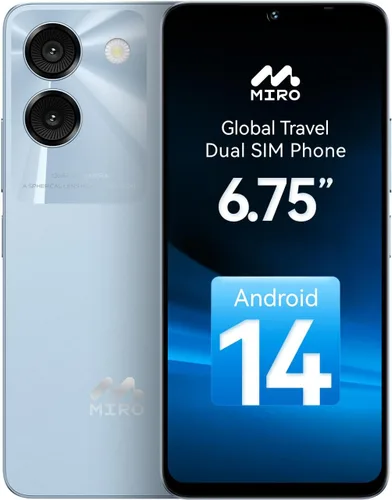 Miniatura 8 de MIRO Smartphone ultraligero 6.75" pantalla grande 4G+64GB interno (1TB almacenamiento expandible) 13MP AI Dual Cámara 5MP Cámara frontal 4900mAh