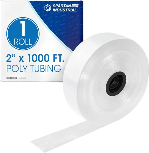Miniatura 11 de Spartan Industrial Mini rollo de tubo plano de polietileno LDPE transparente de 6 pulgadas de ancho, 6 pulgadas de ancho x 1000 pies de largo, 2 mil