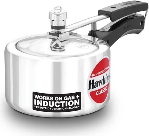 Miniatura 10 de Hawkins Olla a presión clásica de aluminio, cocina de tapa interior de inducción, olla de sartén, mejor cocina, plata Icl50 5 litros