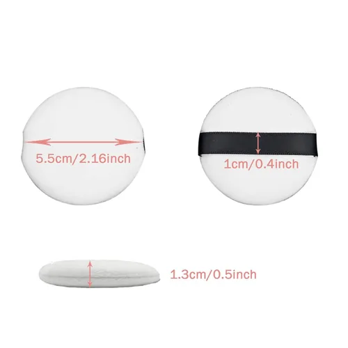 Miniatura 3 de 4 almohadillas de maquillaje de polvo de 2.16 pulgadas, almohadillas de maquillaje con cinta para rostros para polvo para reemplazo suelto y base