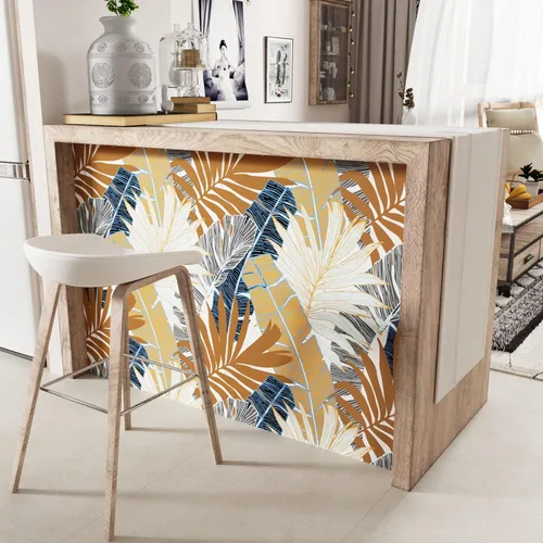 Miniatura 5 de Wallercity Papel Tapiz de Hojas Botánicas Tropicales Papel Tapiz Floral de Plantas Marrones para Sala de Estar Dormitorio Papel Tapiz Despegar