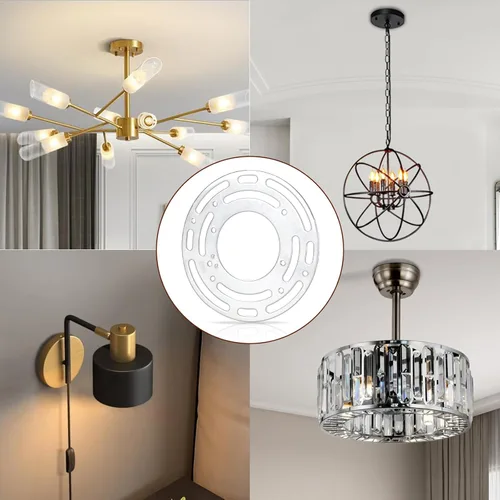 Miniatura 5 de Paquete de 2 soportes de montaje de lámpara, placa de montaje de luz de techo, bloques de montaje de luces de pared con tornillo y tuercas