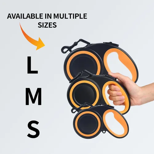 Miniatura 9 de Correa retráctil para perro de 16 pies, sin enredos de 360°, resistente para perros de hasta 66 libras con mango antideslizante, correa de paseo