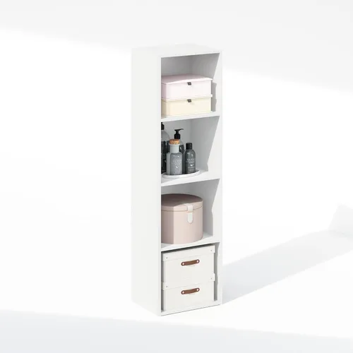 Miniatura 33 de Furinno Organizador de armario de 6 niveles para cubículo, organizador de armario, estante abierto, 21.1 pulgadas de ancho, para armario, Pino ámbar