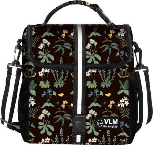 Miniatura 18 de VLM Lonchera para mujer, bolsa de almuerzo aislada para mujer con correa de hombro ajustable, bonita bolsa de almuerzo para el trabajo, picnic, Fresa